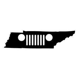 Vinyl Decal for Window - Tennessee Jeep Logo